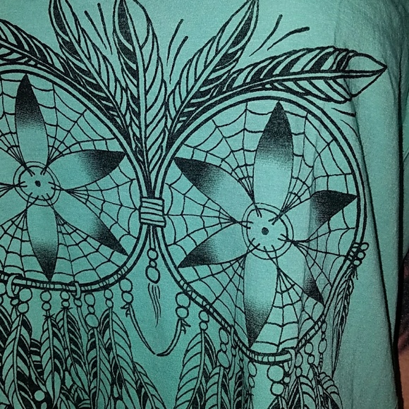 Too Fast by Banjo & Cake Blue Sacred Mystic Owl Feather Dream Catcher Tank Top - Picture 7 of 8